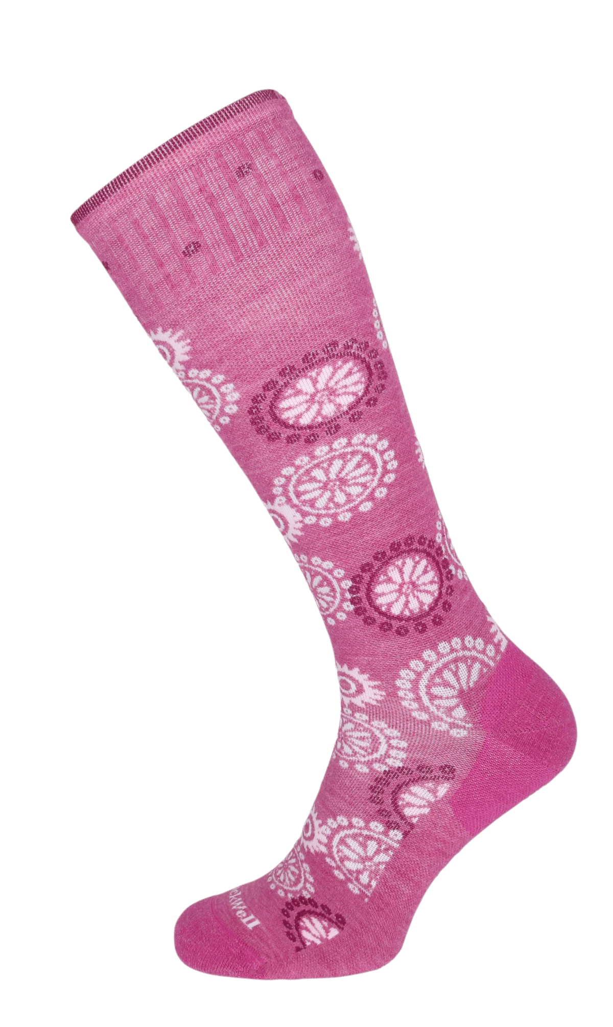 Block Print Dames Compressiekousen Klasse 1 Raspberry - Image 3