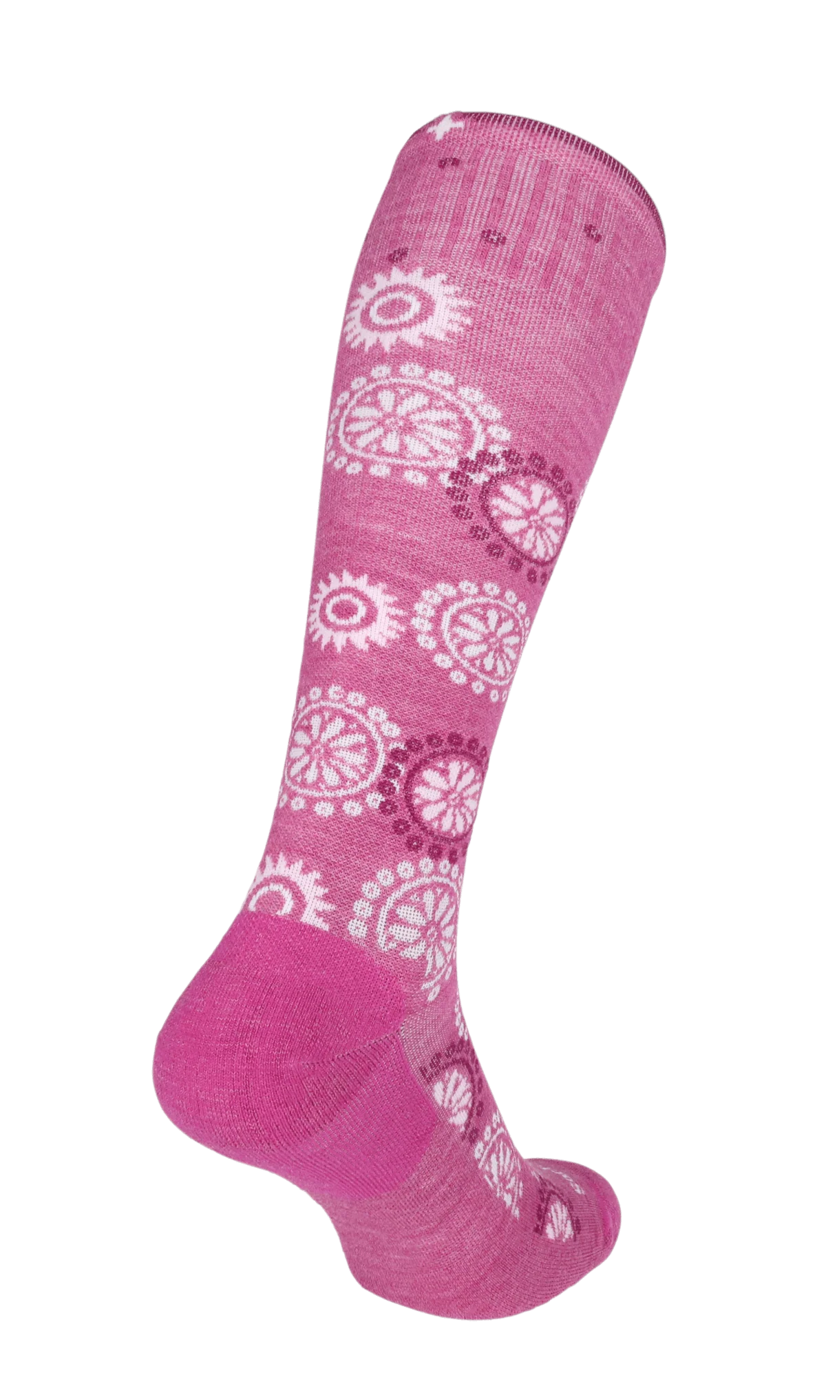 Block Print Dames Compressiekousen Klasse 1 Raspberry - Image 4