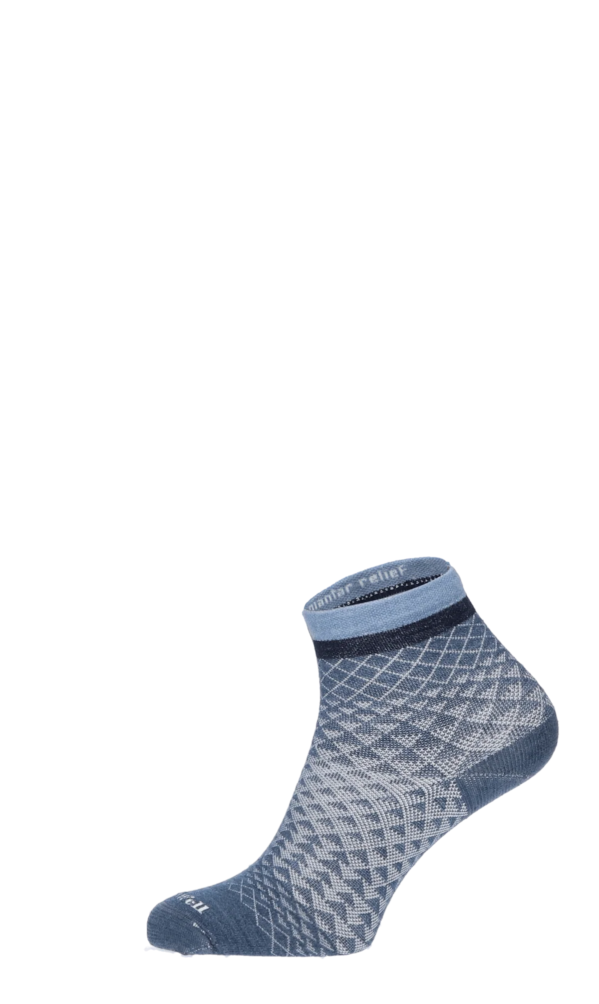 Plantar Ease II Quarter Dames Hielspoor Sokken Klasse 2 Denim - Image 4