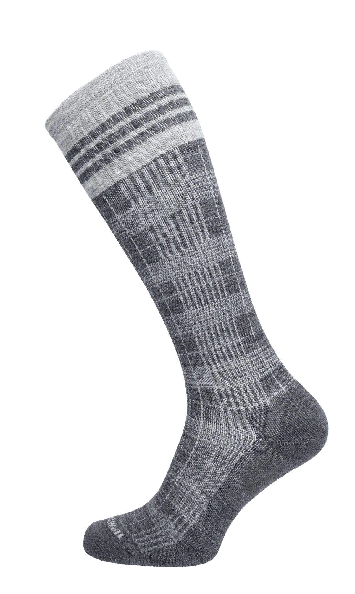 Tartan Heren Compressiekousen Klasse 2 Charcoal - Image 3